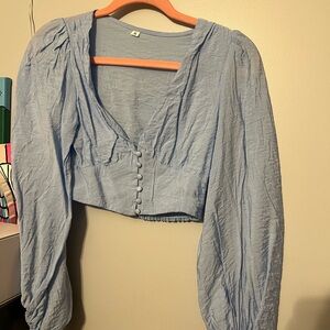 Blue Crop top